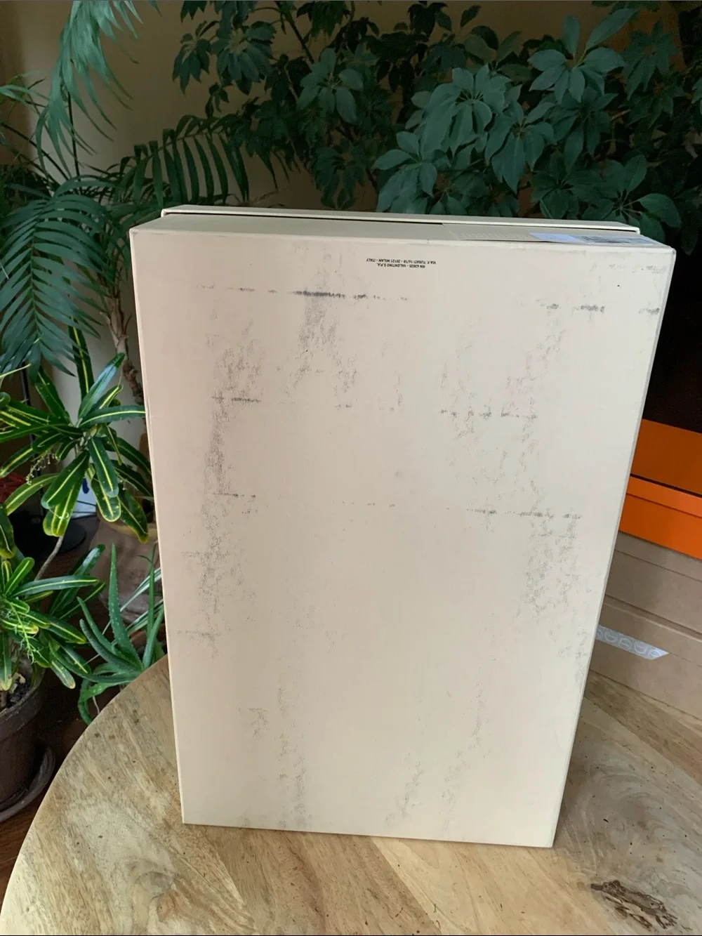 VALENTINO Garavani Cream Presentation Box with Black Logo